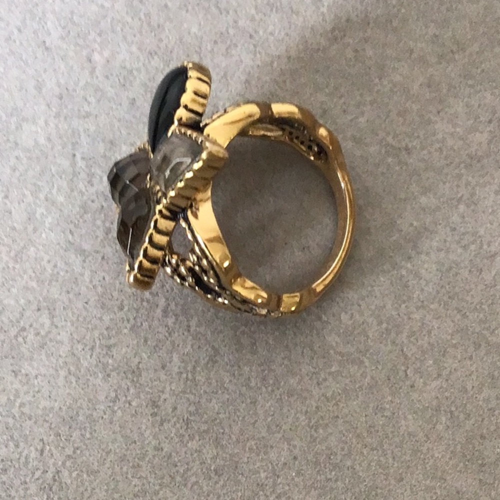 Studio Barse Gold Ring with Black Accents - Picture 3 of 9